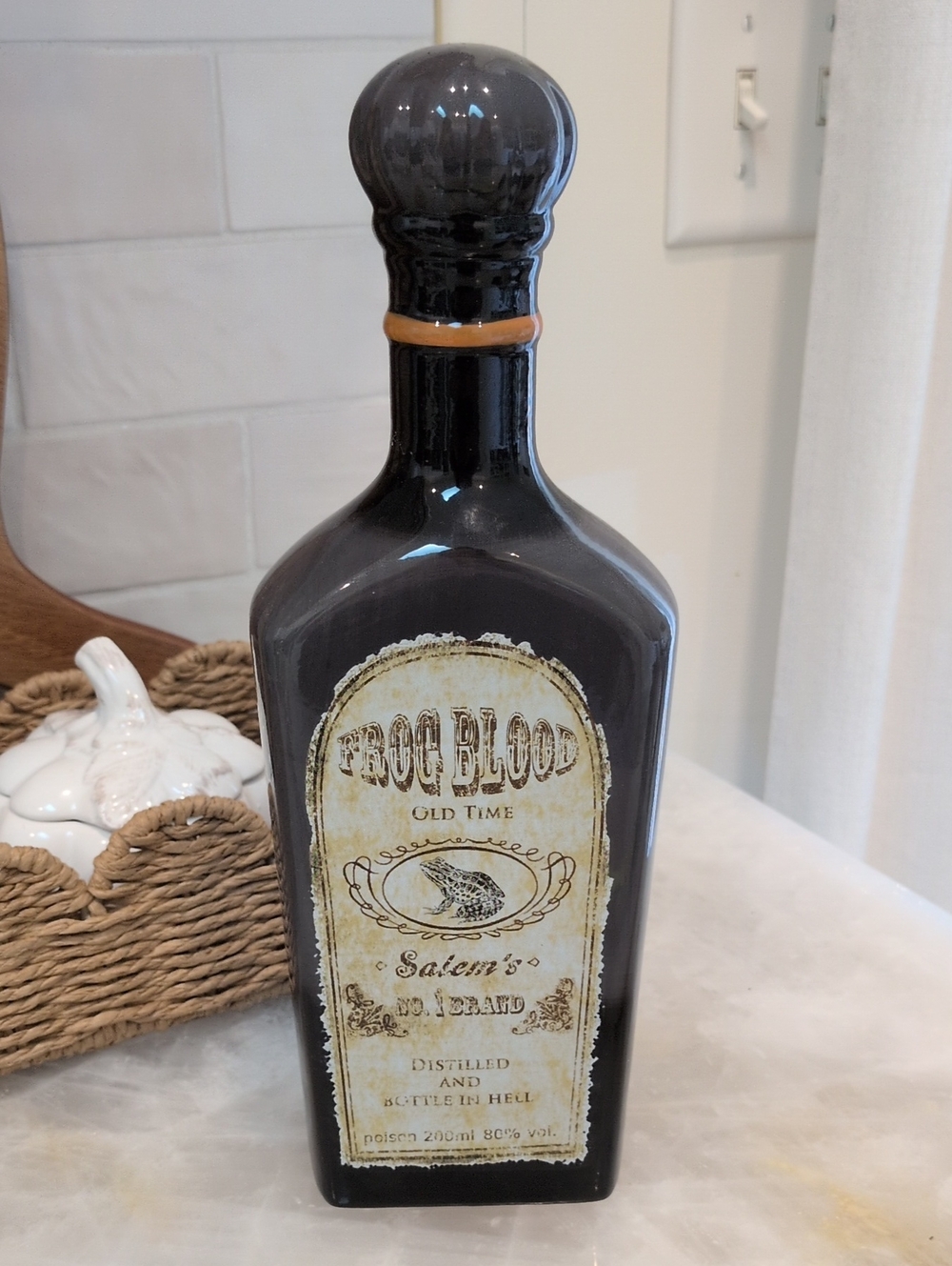Old Time Decorative Bottle - Black